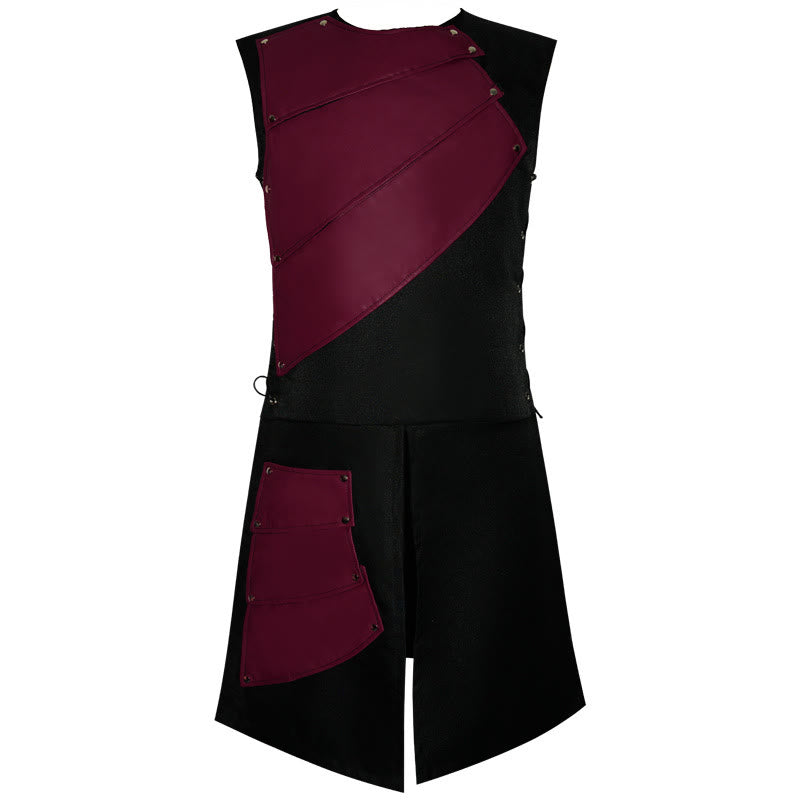 WorldNorse Wikinger-Nieten-Überzug-Tunika-Kostümrobe - Rot - US/UK/AU46, EU56 (3XL) - image 0