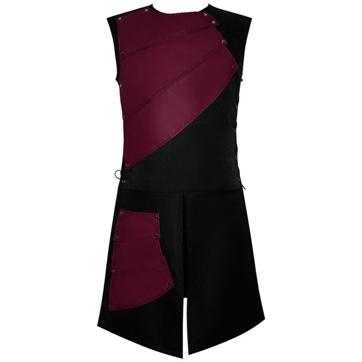 WorldNorse Wikinger-Nieten-Überzug-Tunika-Kostümrobe - Rot - US/UK/AU46, EU56 (3XL) - image 0