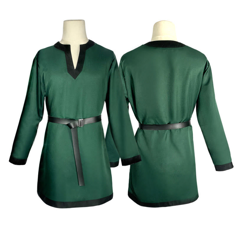 WorldNorse Wikinger-Kostümrobe mit Kontrastbesatz und Gürtel - Grün - US/UK/AU44, EU54 (2XL) - image 7