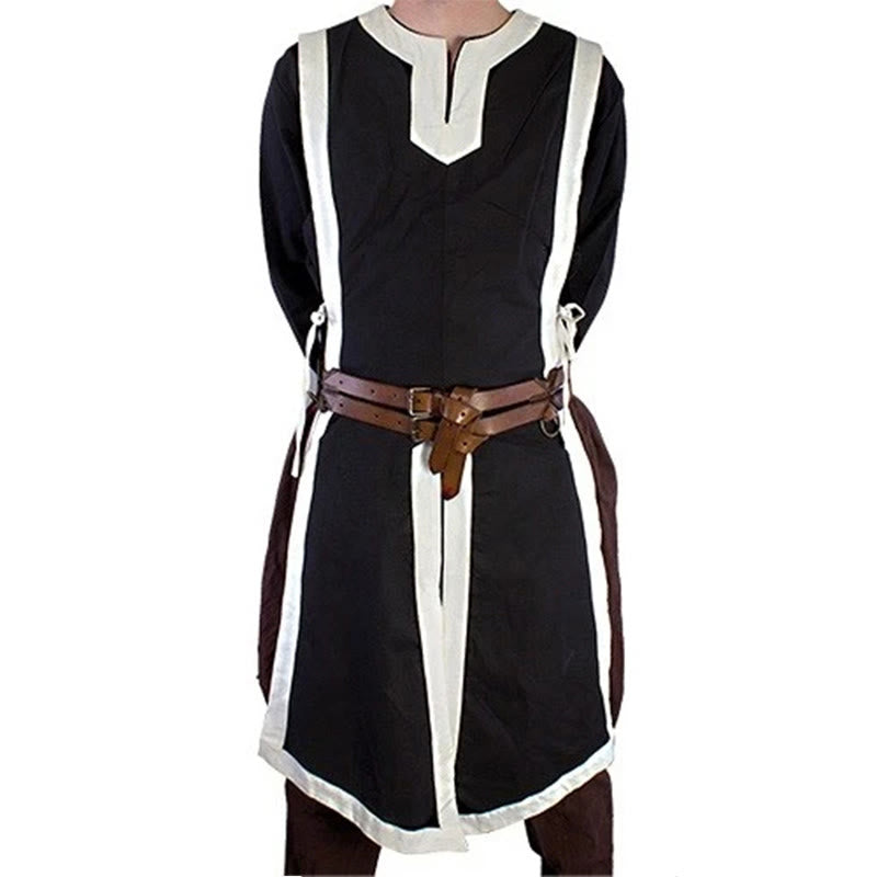 WorldNorse Nordischer Wappenrock mit Knopfleiste und geteiltem Bindegürtel - Schwarzweiß - US/UK/AU48, EU58 (4XL) - image 2