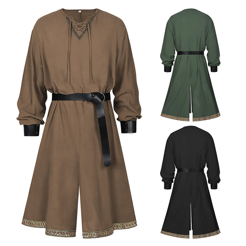 WorldNorse Gewebter, verzierter, gebundener Kostümmantel - Braun - US/UK/AU44, EU54 (2XL) - image 0