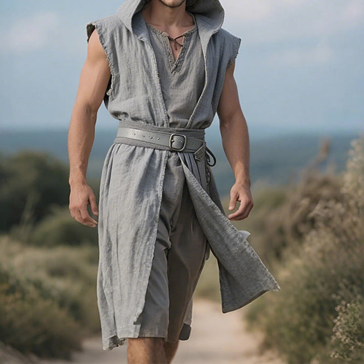 WorldNorse Nordischer Waldläufer Kapuzen-Tunika-Kostümrobe - Grau - US/UK/AU46, EU56 (3XL) - image 6