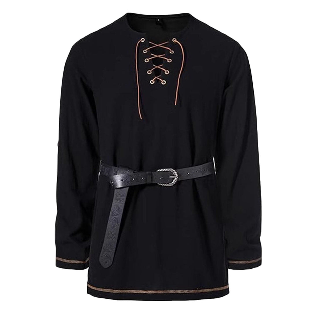 WorldNorse Geblümtes Tunika-Kostümhemd mit genähtem Saum - Schwarz - US/UK/AU44, EU54 (2XL) - image 4
