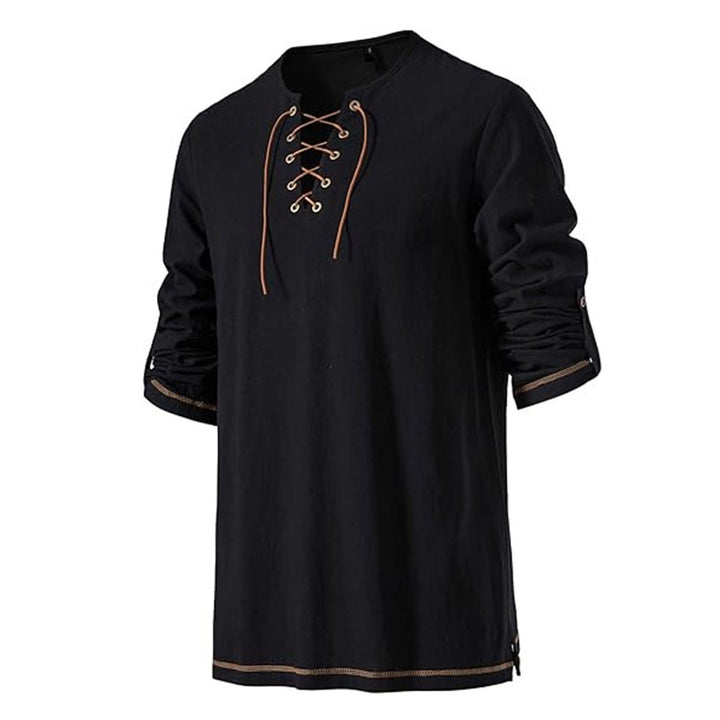 WorldNorse Geblümtes Tunika-Kostümhemd mit genähtem Saum - image 7
