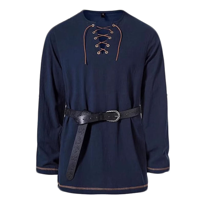 WorldNorse Geblümtes Tunika-Kostümhemd mit genähtem Saum - Blau - US/UK/AU44, EU54 (2XL) - image 14