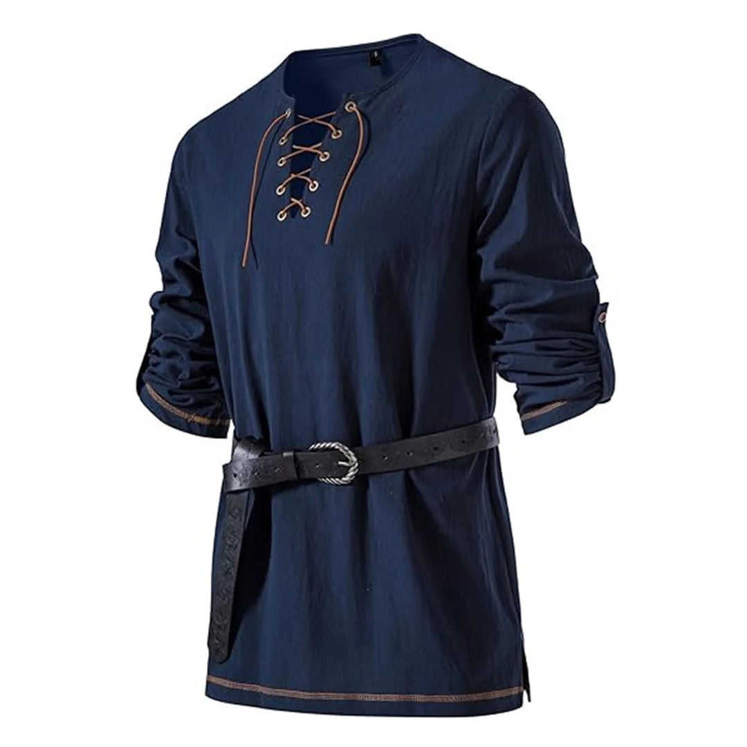 WorldNorse Geblümtes Tunika-Kostümhemd mit genähtem Saum - image 16