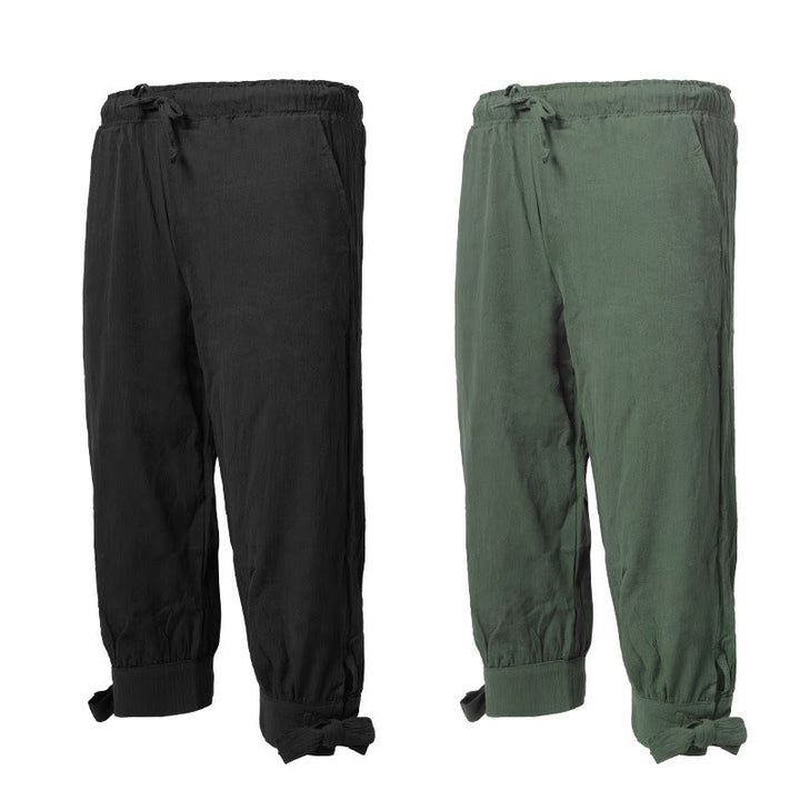 WorldNorse Strukturierte, kurze Hose mit Bindebündchen, Kostümhose - image 0
