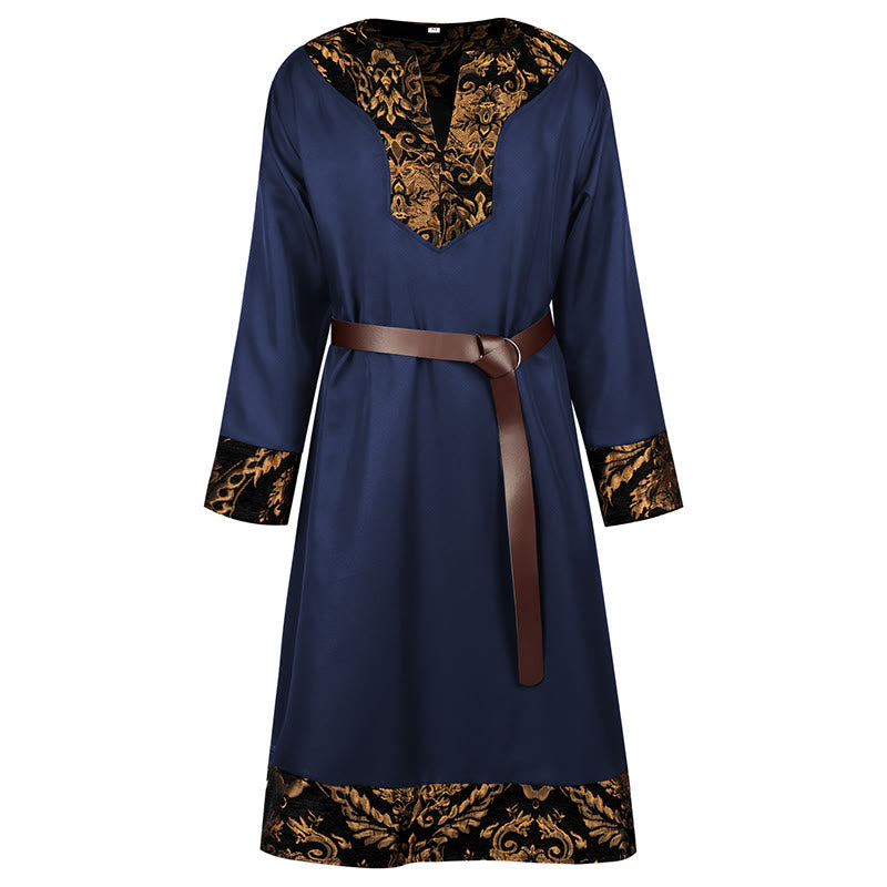 WorldNorse Wikinger-Kostümrobe mit goldenem Brokatbesatz - Blau - US/UK/AU44, EU54 (2XL) - image 12