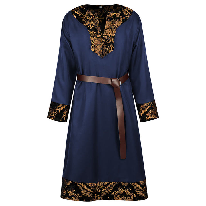 WorldNorse Wikinger-Kostümrobe mit goldenem Brokatbesatz - Blau - US/UK/AU44, EU54 (2XL) - image 12