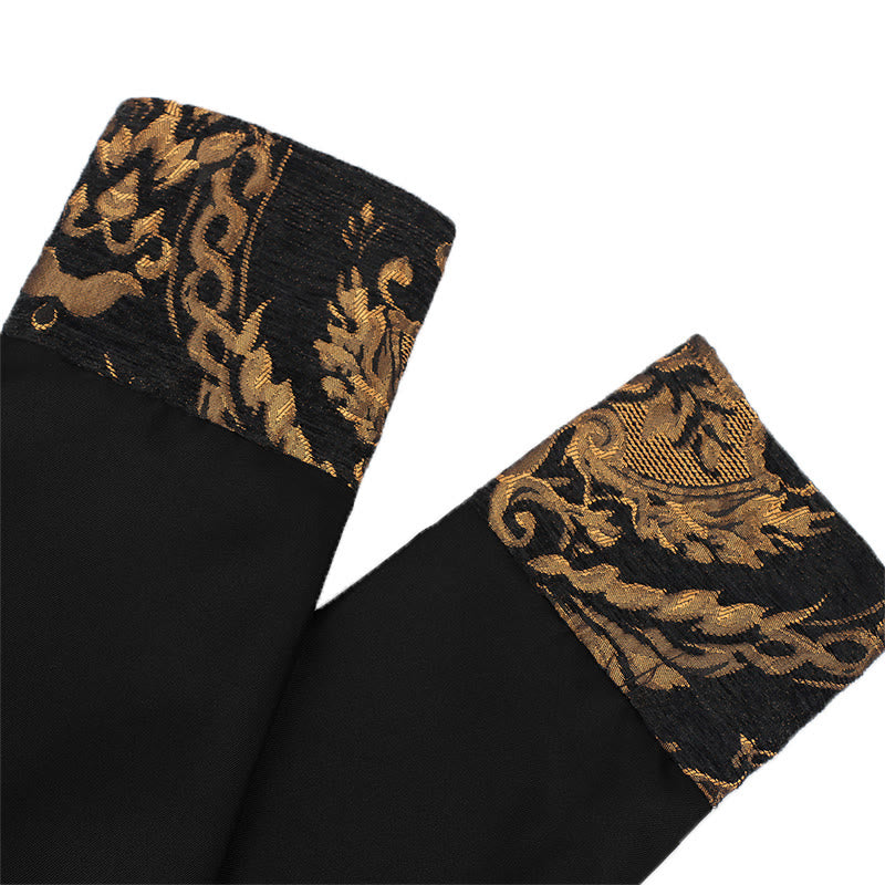 WorldNorse Wikinger-Kostümrobe mit goldenem Brokatbesatz - image 3