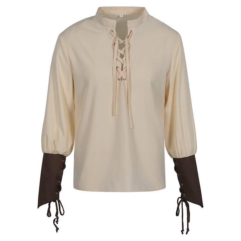 WorldNorse Nordisches Händler-Kostümset mit Schärpe, Tunika und Weste - Beiges Hemd - US/UK/AU44, EU54 (2XL) - image 1