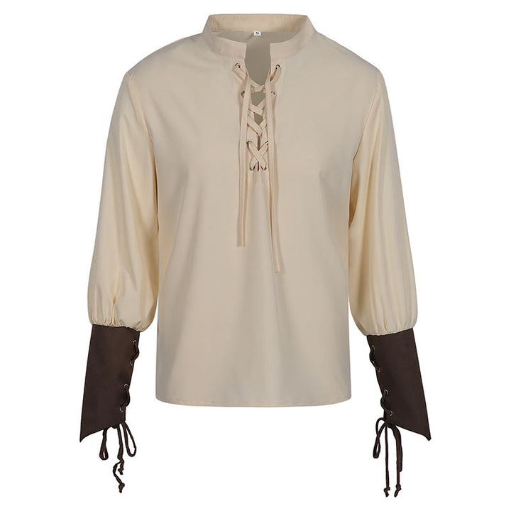 WorldNorse Nordisches Händler-Kostümset mit Schärpe, Tunika und Weste - Beiges Hemd - US/UK/AU44, EU54 (2XL) - image 1