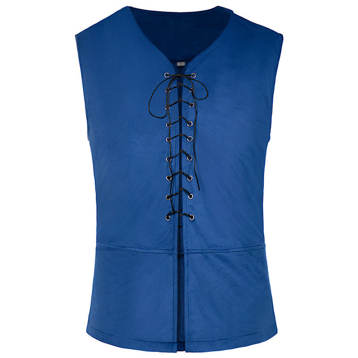WorldNorse Nordisches Händler-Kostümset mit Schärpe, Tunika und Weste - Blaue Weste - US/UK/AU44, EU54 (2XL) - image 15