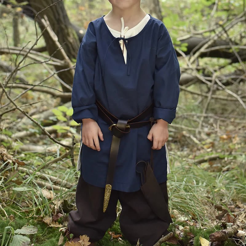 WorldNorse Mittelalterliches Waldhüter-Kostümhemd - Blau - 4XL - image 6