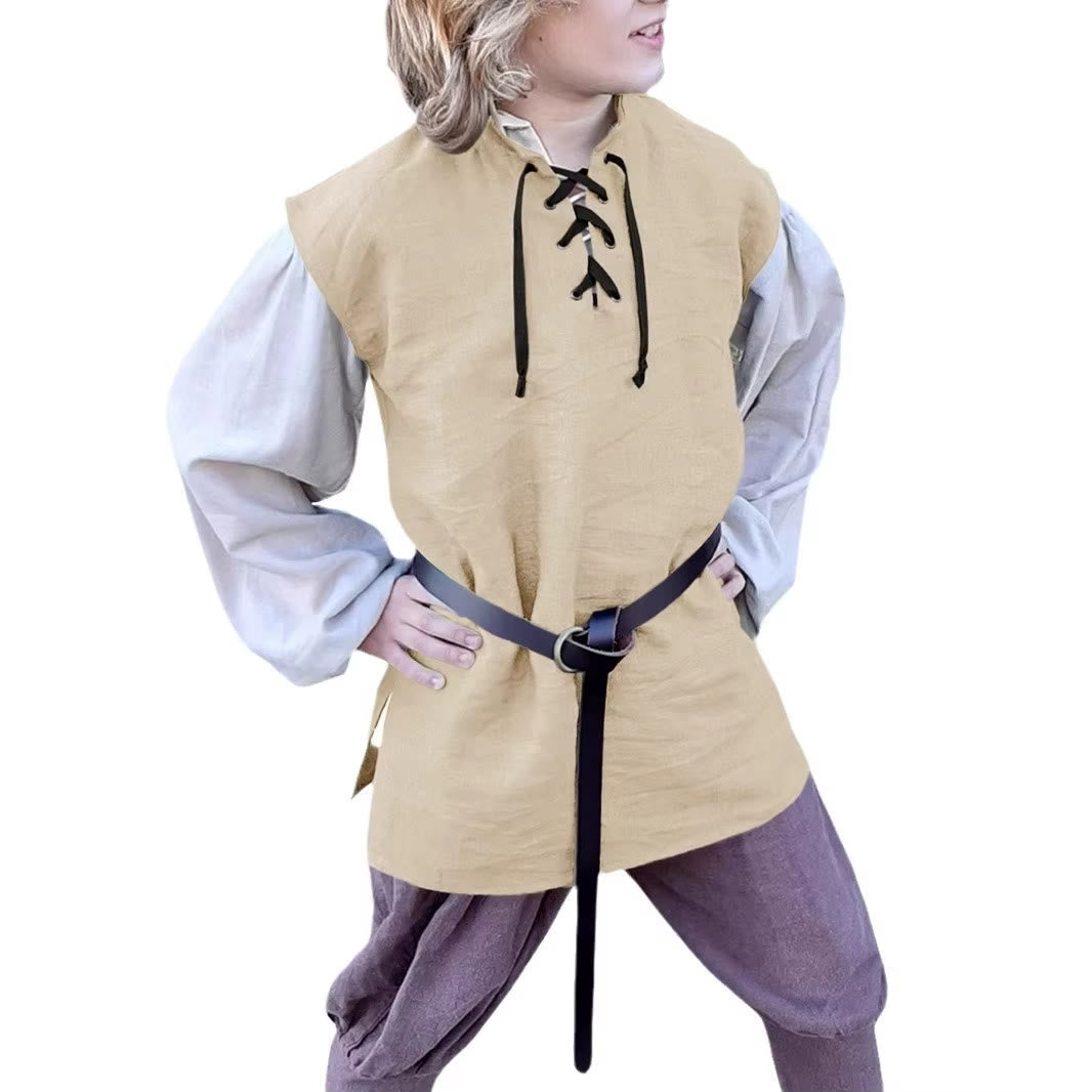 WorldNorse Cape Sleeve Belted Tunica Costume Shirt - image 4