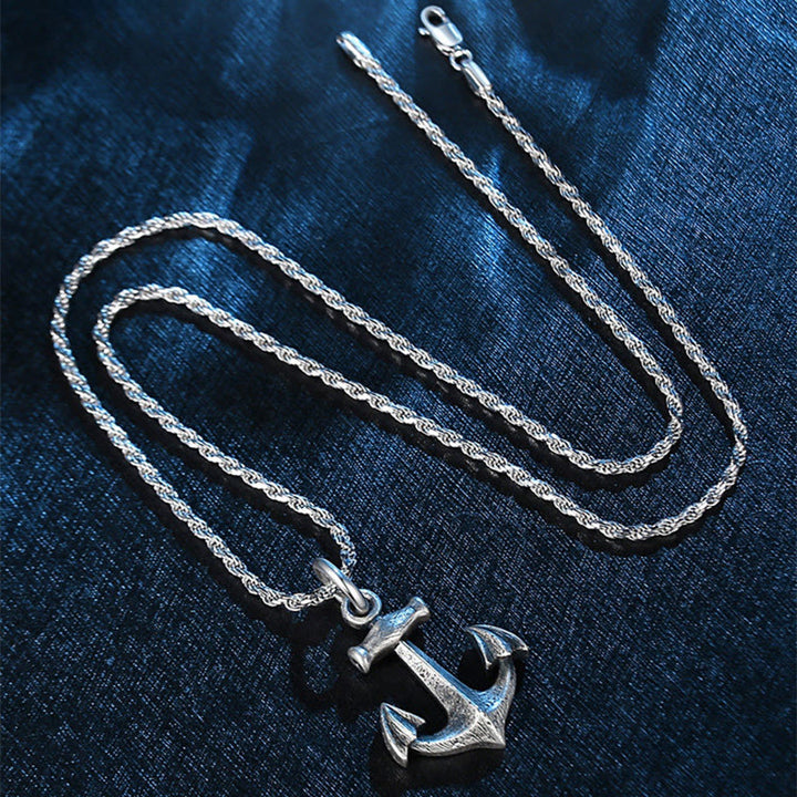 WorldNorse Handgefertigte Wikinger-Anker-Halskette aus 925er Silber - image 5