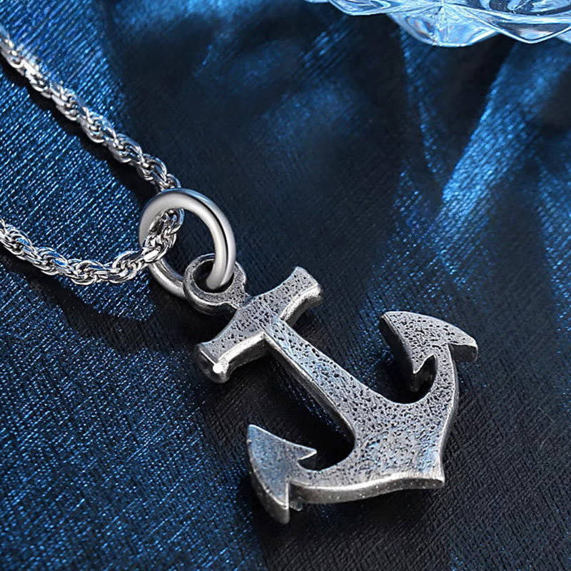 WorldNorse Handgefertigte Wikinger-Anker-Halskette aus 925er Silber - image 3