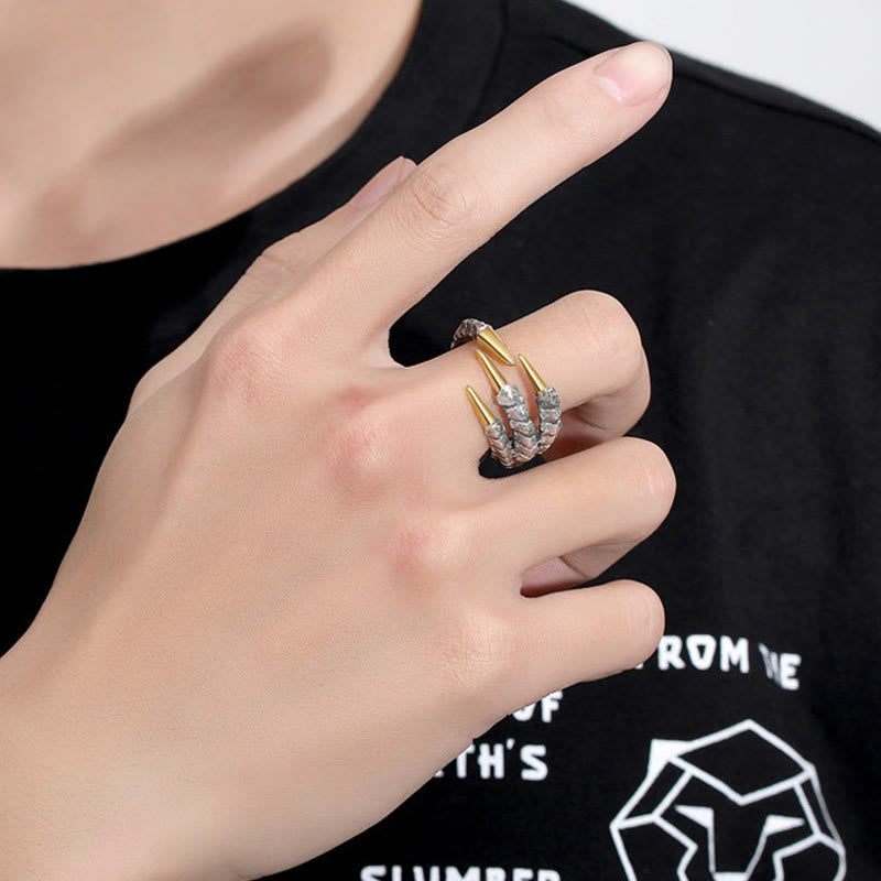 WorldNorse Handgefertigter Drachenklauenring aus 925er Silber - image 1