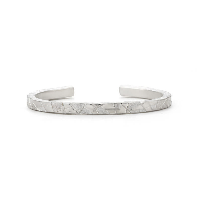 WorldNorse Handgefertigtes Armband aus 999er Silber mit geometrischer Struktur - 5 mm Breite - Innenumfang 19 cm - image 2