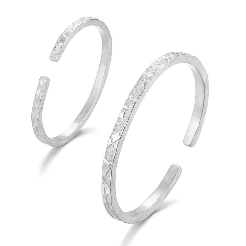 WorldNorse Handgefertigtes Armband aus 999er Silber mit geometrischer Struktur - image 4