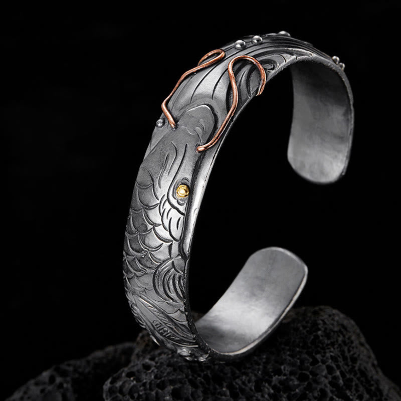 WorldNorse Handgefertigtes Armband aus 999er Silber mit nordischer Schlangenschuppenmotiv - image 2