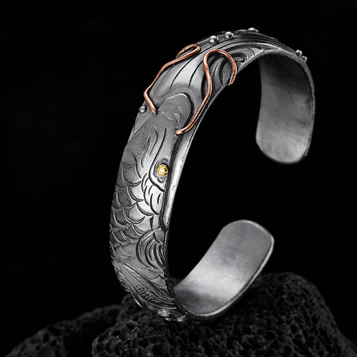 WorldNorse Handgefertigtes Armband aus 999er Silber mit nordischer Schlangenschuppenmotiv - image 2
