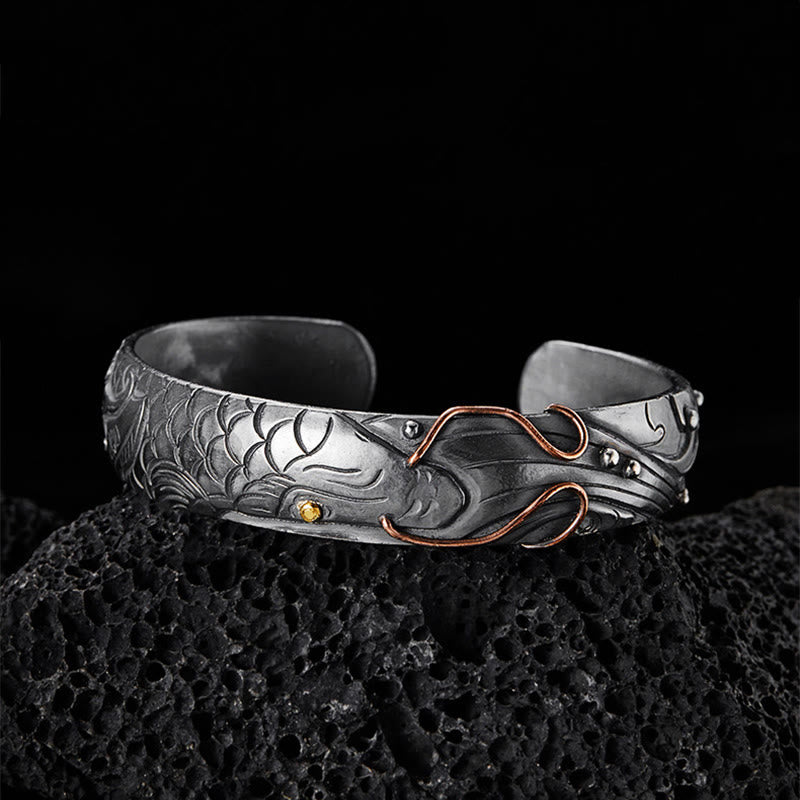 WorldNorse Handgefertigtes Armband aus 999er Silber mit nordischer Schlangenschuppenmotiv - image 3