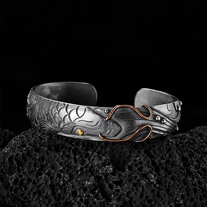 WorldNorse Handgefertigtes Armband aus 999er Silber mit nordischer Schlangenschuppenmotiv - image 3