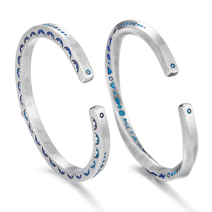WorldNorse Handgefertigtes Armband aus 999er Silber mit Emaille- Rune - image 7