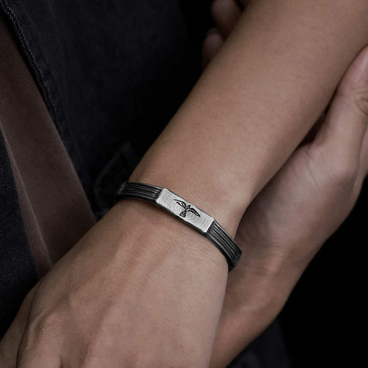 WorldNorse Handgefertigtes Armband aus 999er Silber mit Wikinger- Raven - image 6