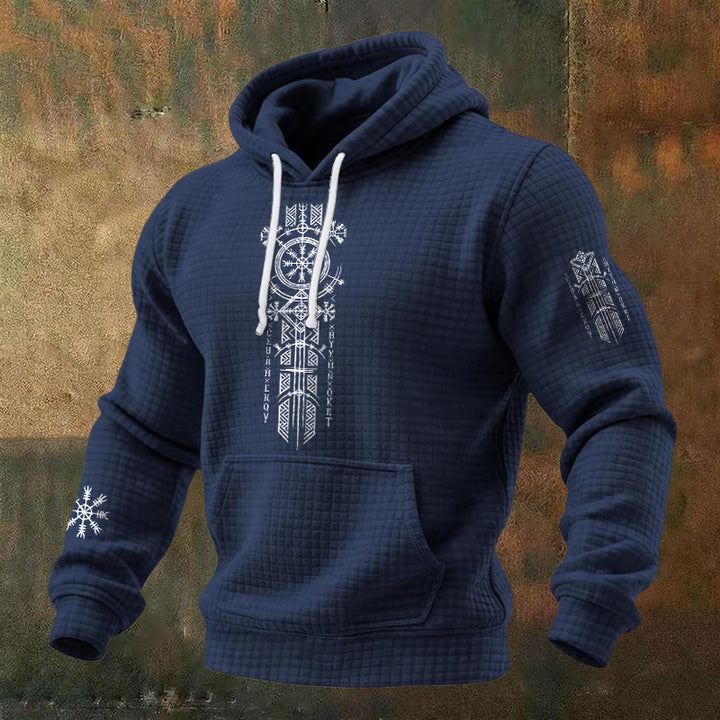 WorldNorse Viking Helm der Ehrfurcht Staff Waffle Hoodie - Blau - US/UK/AU48, EU58 (4XL) - image 4