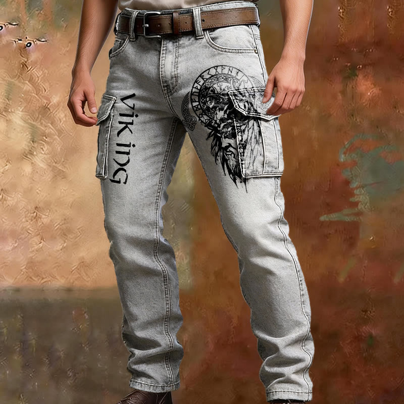 WorldNorse Viking Odin Rune Totem Cargohose - image 1