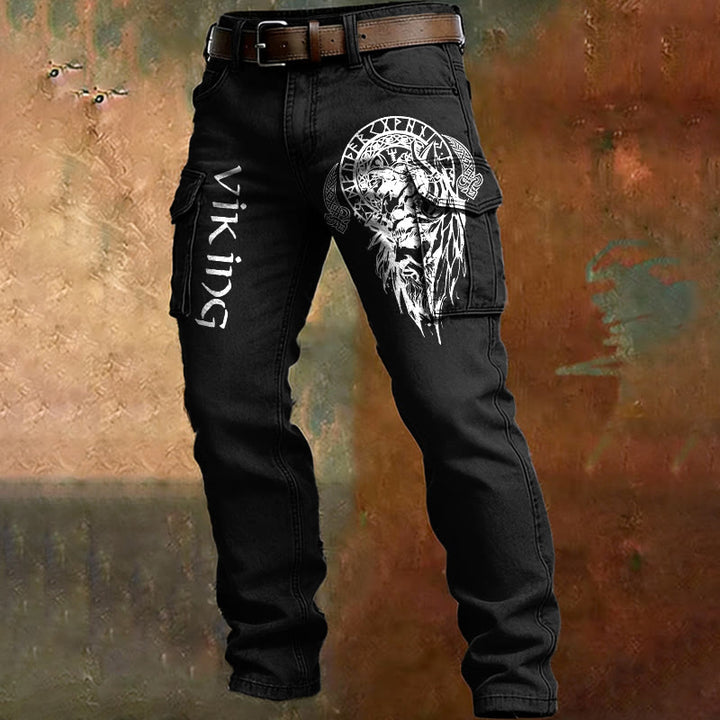 WorldNorse Viking Odin Rune Totem Cargohose - Schwarz - US/UK/AU50, EU60 (5XL) - image 2