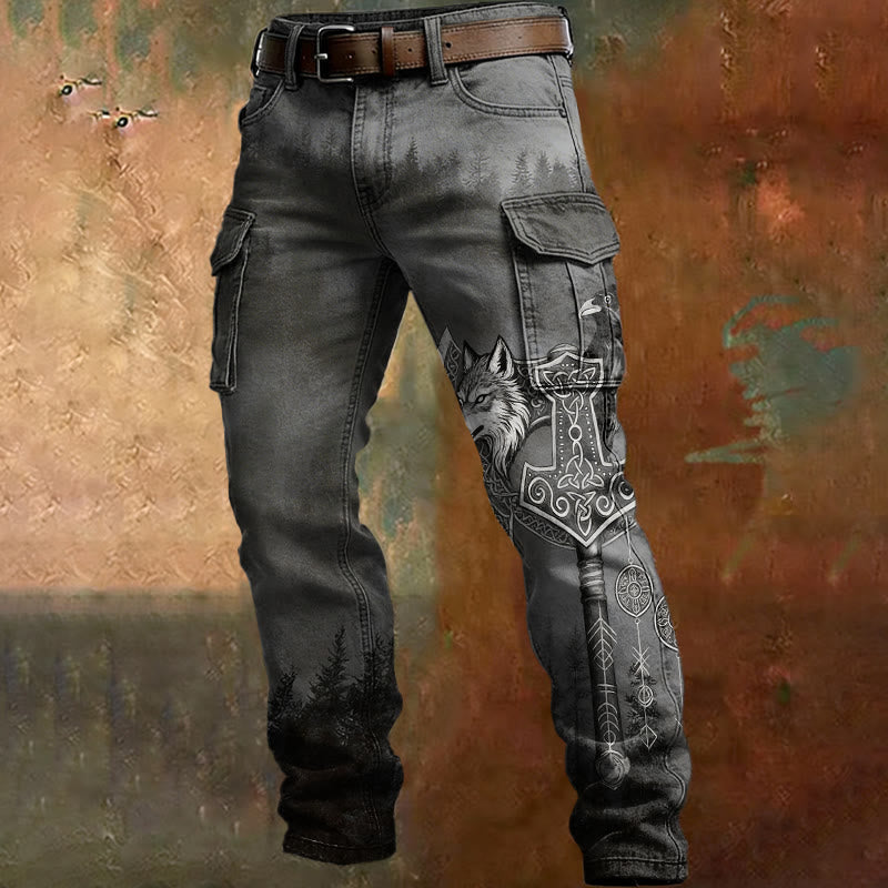 WorldNorse Mjölnir Fenrir Raven Cargohose - US/UK/AU50, EU60 (5XL) - image 0