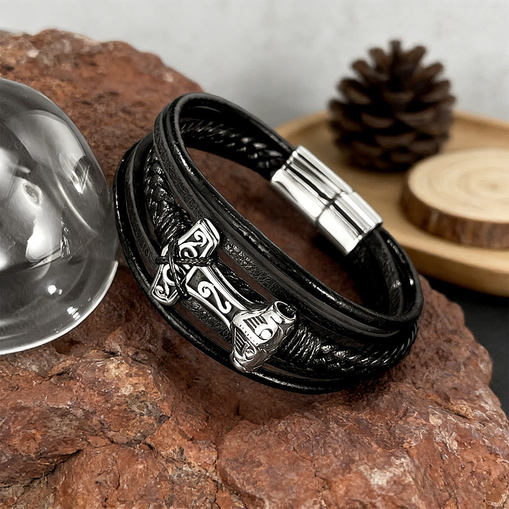 WorldNorse Mjölnir Lederarmband - image 3