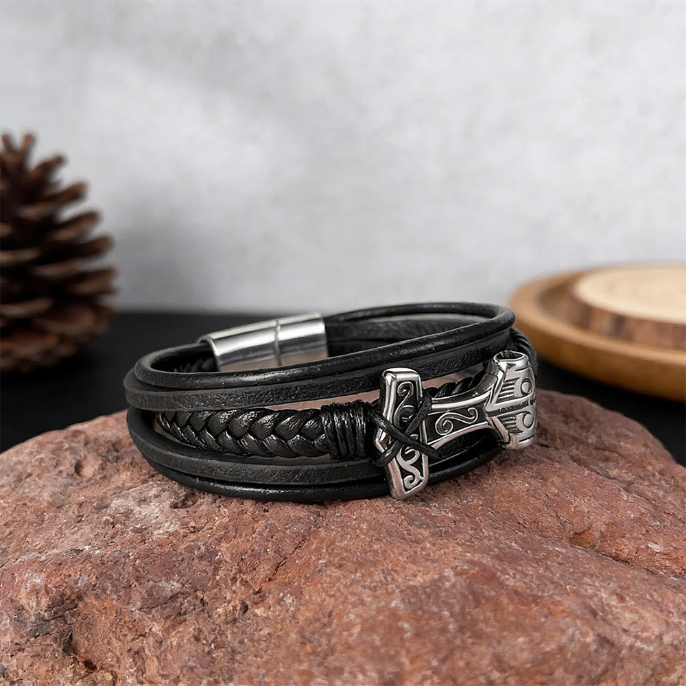 WorldNorse Mjölnir Lederarmband - image 4