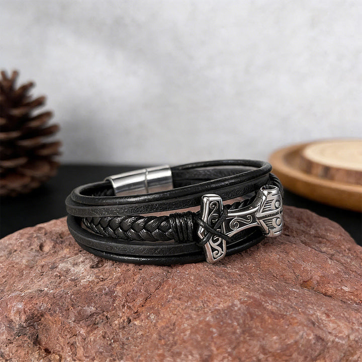 WorldNorse Mjölnir Lederarmband - image 4
