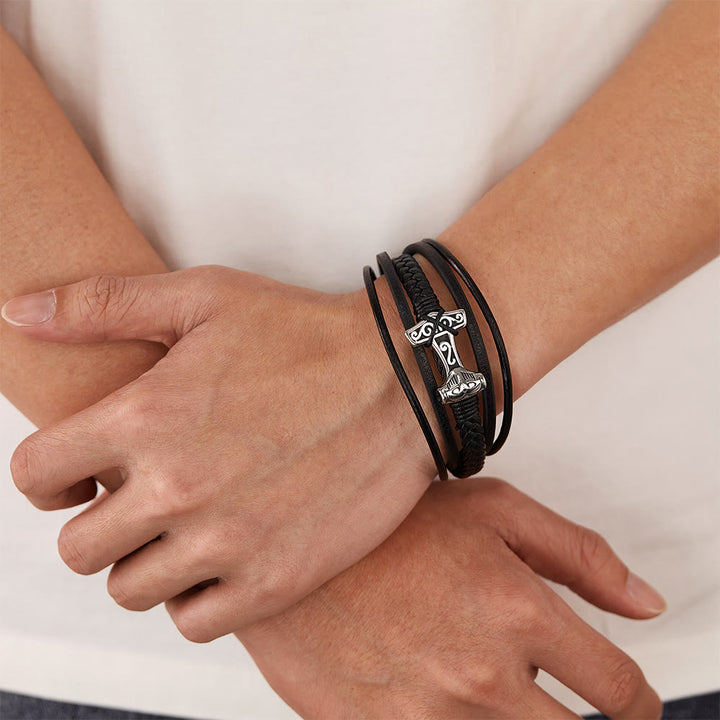 WorldNorse Mjölnir Lederarmband - image 9