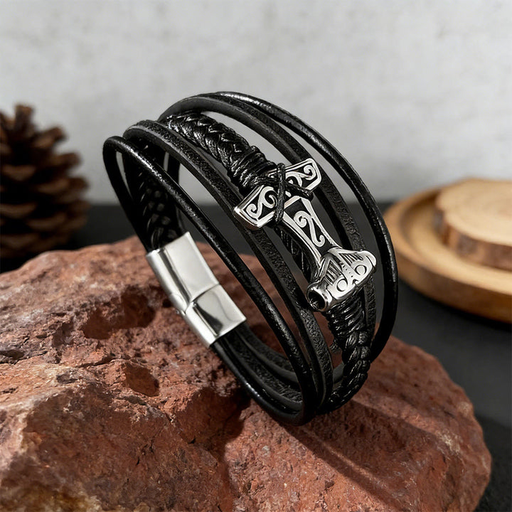 WorldNorse Mjölnir Lederarmband - Mjölnir - image 0