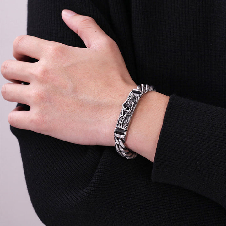 WorldNorse Skelett-Relief-Armband mit kubanischen Gliedern - image 1