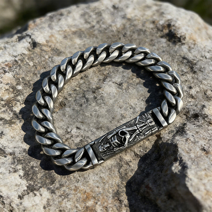 WorldNorse Skelett-Relief-Armband mit kubanischen Gliedern - image 2