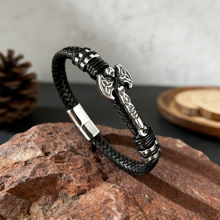 WorldNorse Battle Axe Woven Bracelet - Wikinger Axt - image 0