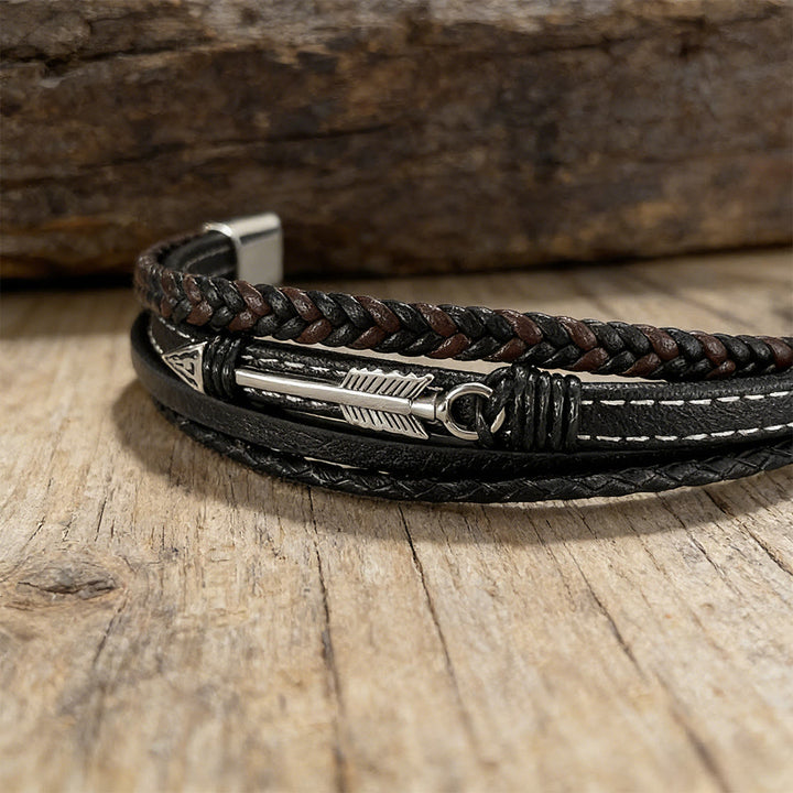 WorldNorse Poliertes Pfeilspitzen-Lederarmband - image 6