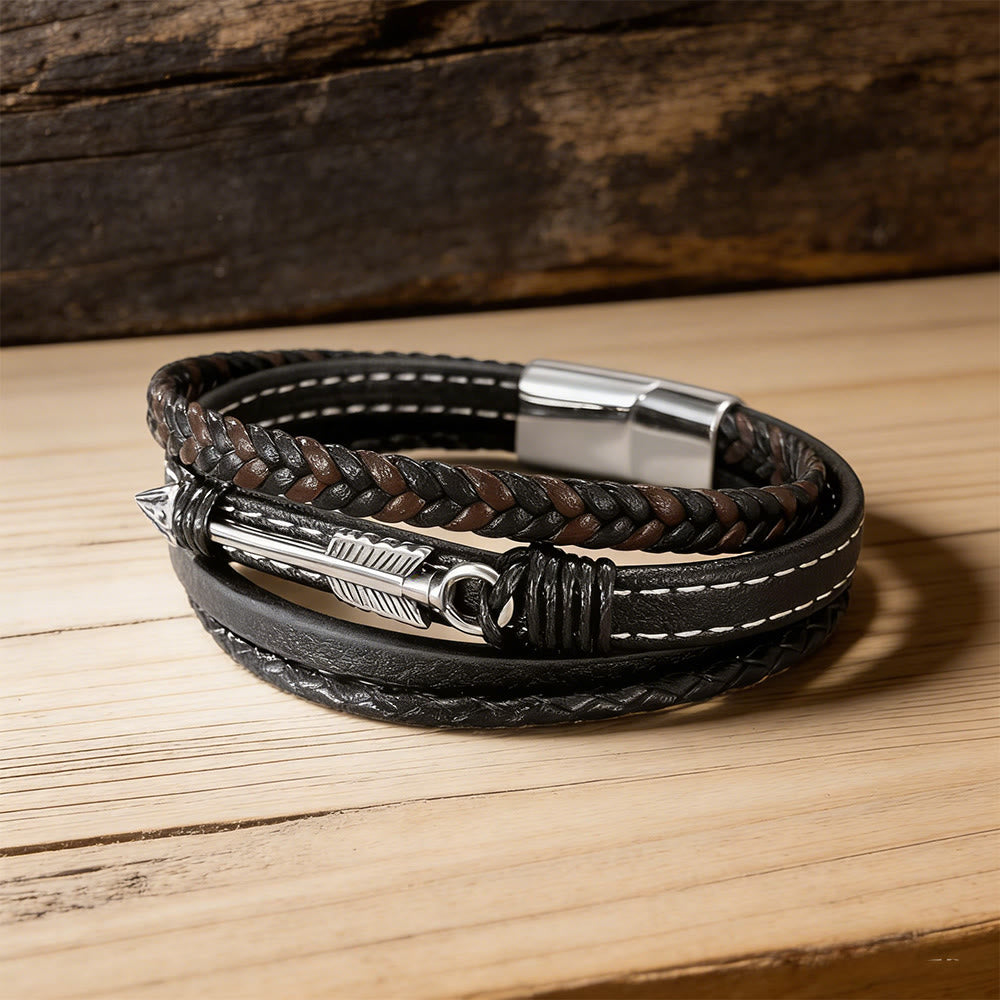 WorldNorse Poliertes Pfeilspitzen-Lederarmband - image 4