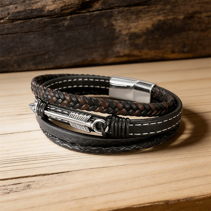 WorldNorse Poliertes Pfeilspitzen-Lederarmband - image 4