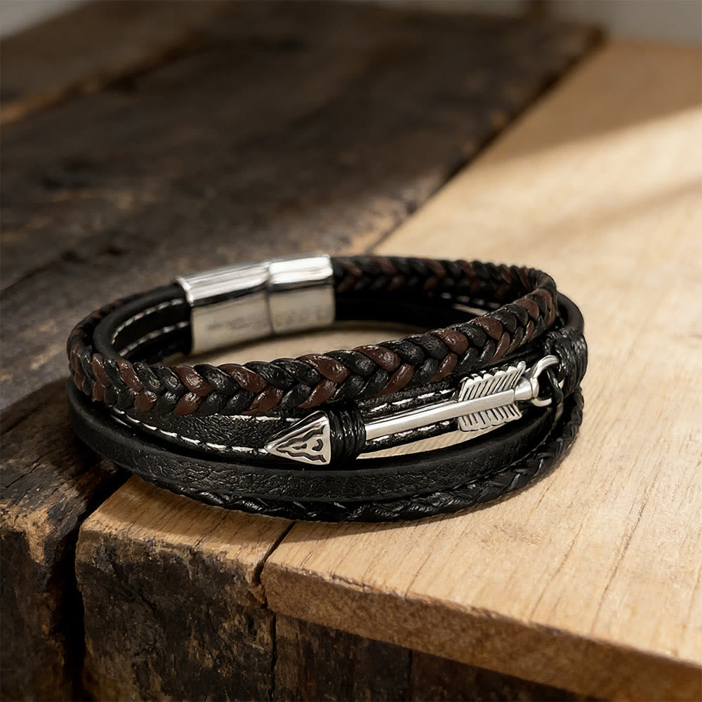 WorldNorse Poliertes Pfeilspitzen-Lederarmband - image 5