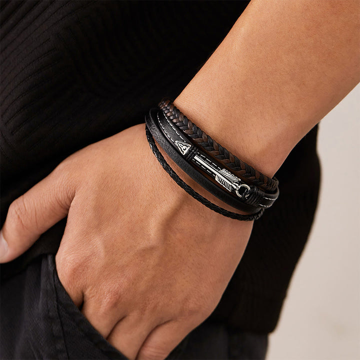 WorldNorse Poliertes Pfeilspitzen-Lederarmband - image 9