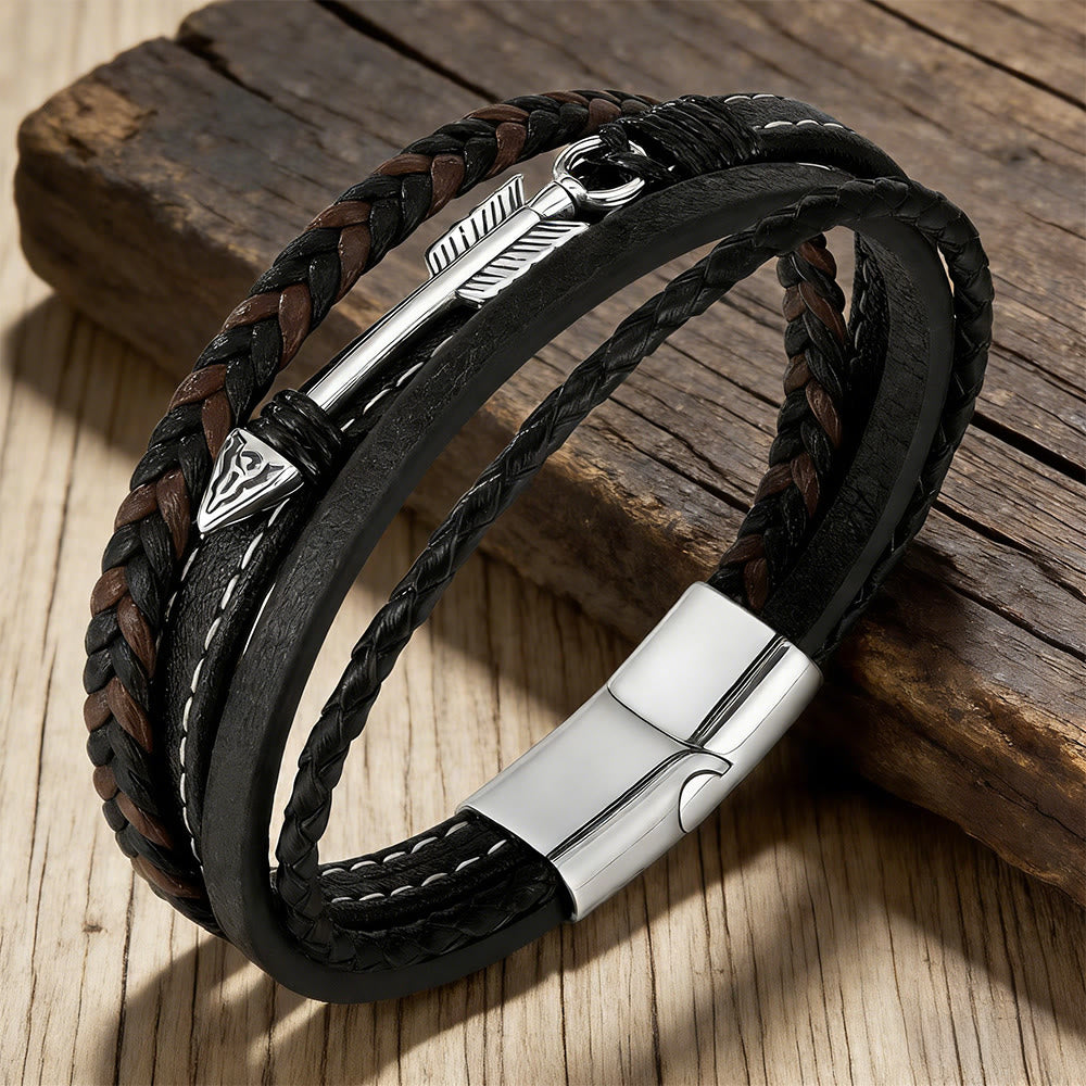 WorldNorse Poliertes Pfeilspitzen-Lederarmband - image 2