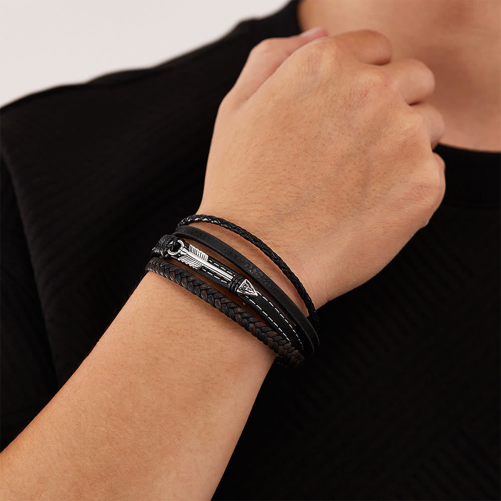 WorldNorse Poliertes Pfeilspitzen-Lederarmband - image 11
