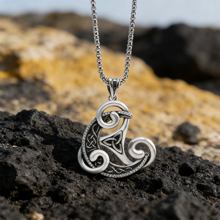 WorldNorse Antike keltische Spiral- Triquetra Halskette - image 3